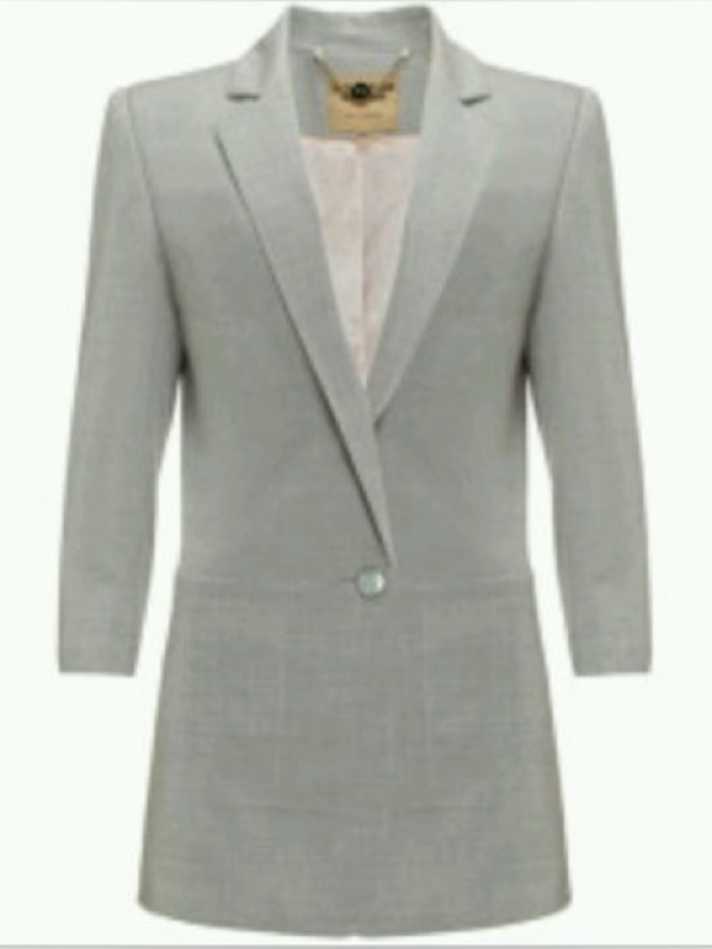 Ted Baker Working Title Blazer, Size 0, Light Grey, Wool Blend, Summer, Light